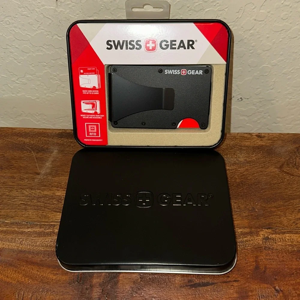 Swiss Gear Aluminum Money Clip Card Holder RFID